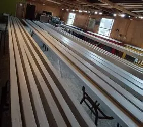Cerchas A-Frame preparadas en el taller